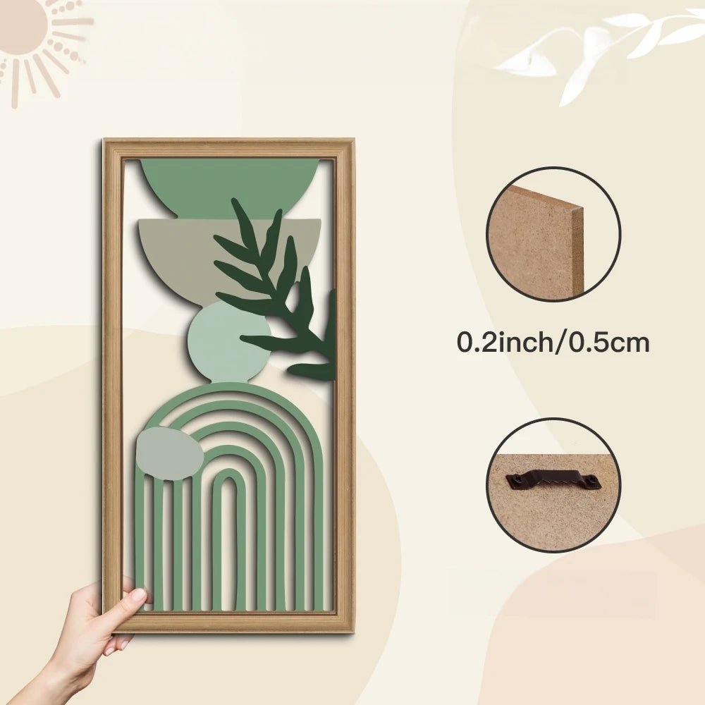 Boho Style Rustic Leaf Wall Art Decor Set PureShop