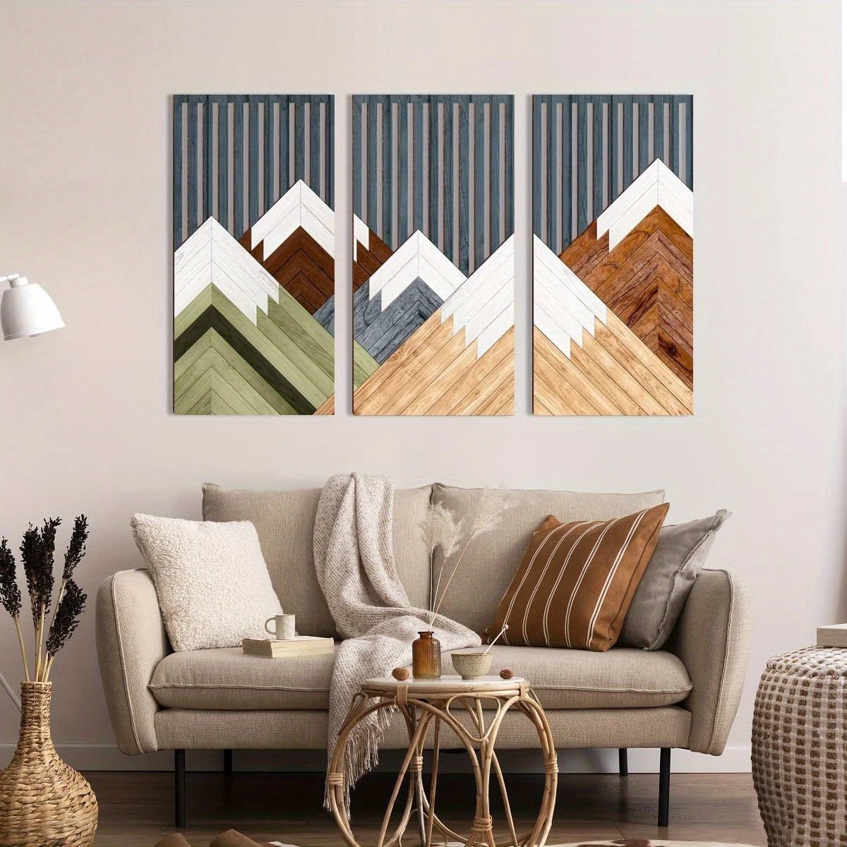 Boho Style Rustic Leaf Wall Art Decor Set PureShop