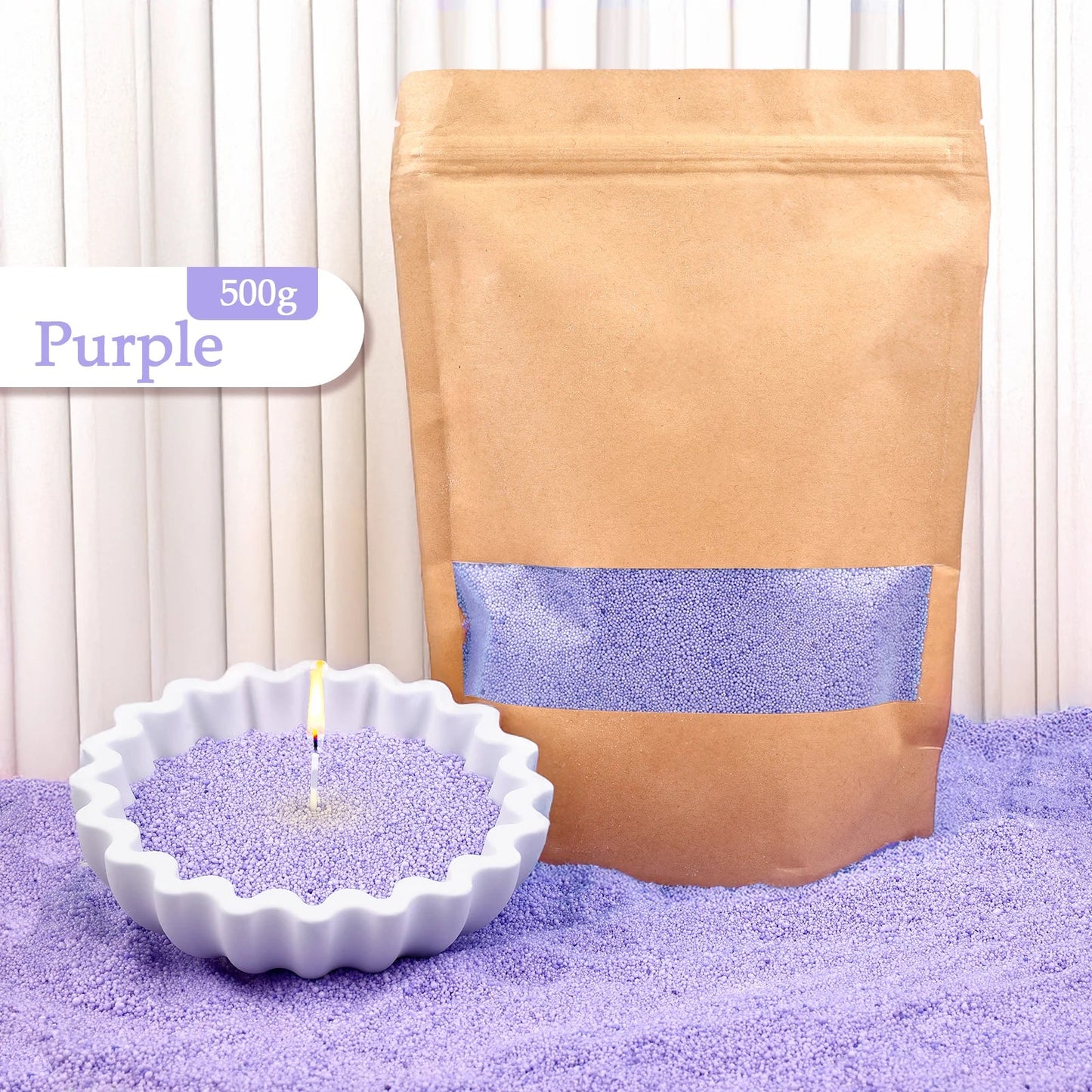 Colorful Combustible Sand Wax for Candle Making & DIY Decor - PureShop