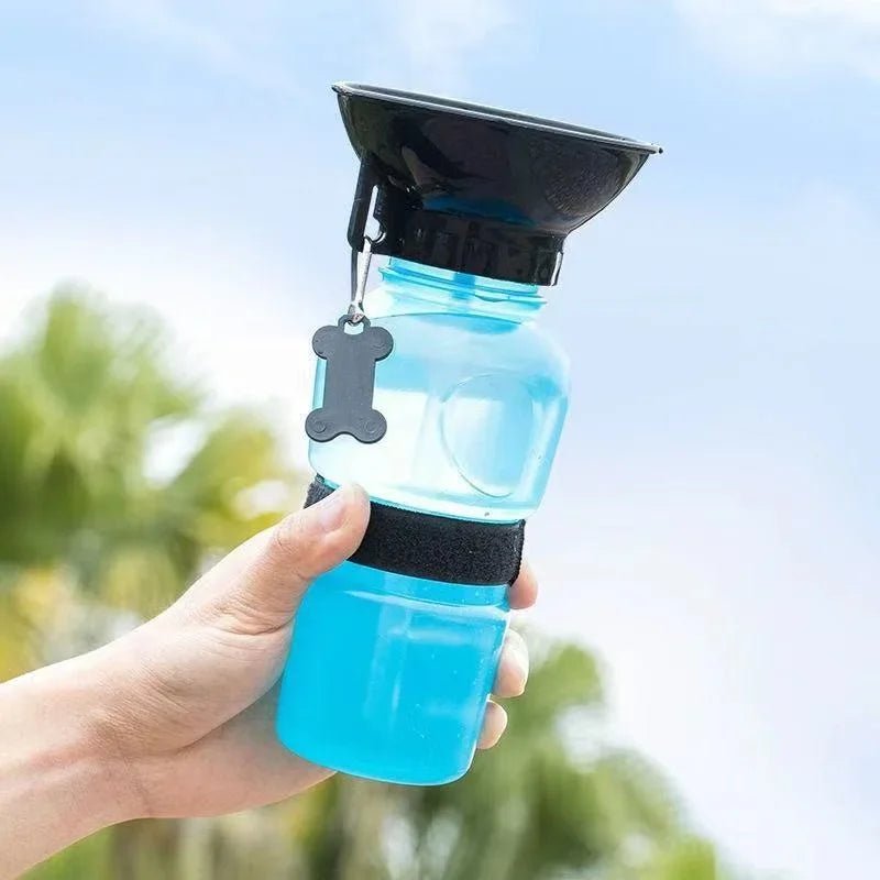 500ml Outdoor Portable Pet Dog Water Bottle Extrusion Large Dog Travel Water Cup Drinking Water Feeder Bowl for Dog Cat - PureShop