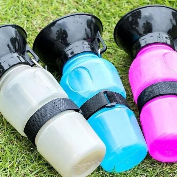 500ml Outdoor Portable Pet Dog Water Bottle Extrusion Large Dog Travel Water Cup Drinking Water Feeder Bowl for Dog Cat - PureShop