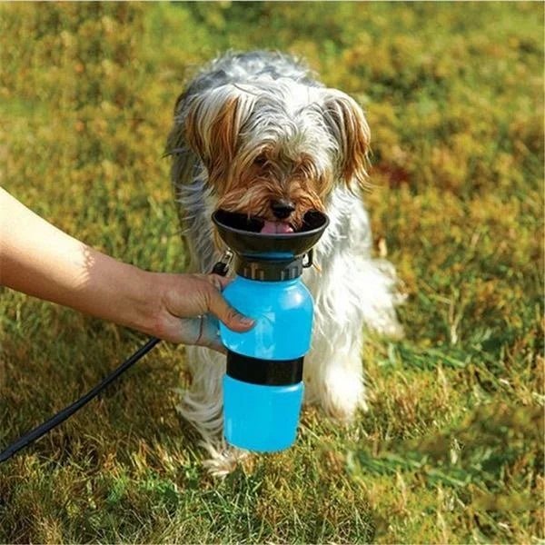 500ml Outdoor Portable Pet Dog Water Bottle Extrusion Large Dog Travel Water Cup Drinking Water Feeder Bowl for Dog Cat - PureShop