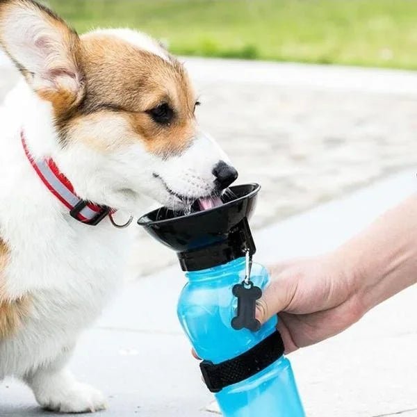 500ml Outdoor Portable Pet Dog Water Bottle Extrusion Large Dog Travel Water Cup Drinking Water Feeder Bowl for Dog Cat - PureShop