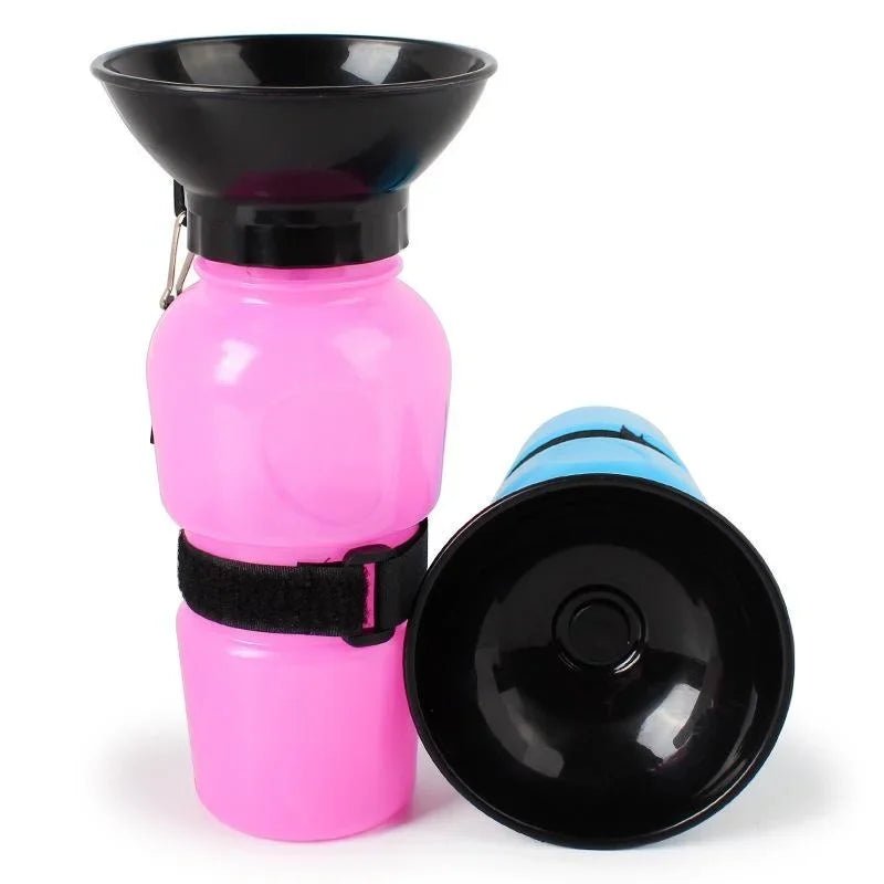 500ml Outdoor Portable Pet Dog Water Bottle Extrusion Large Dog Travel Water Cup Drinking Water Feeder Bowl for Dog Cat - PureShop