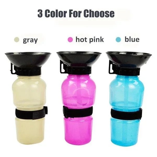 500ml Outdoor Portable Pet Dog Water Bottle Extrusion Large Dog Travel Water Cup Drinking Water Feeder Bowl for Dog Cat - PureShop