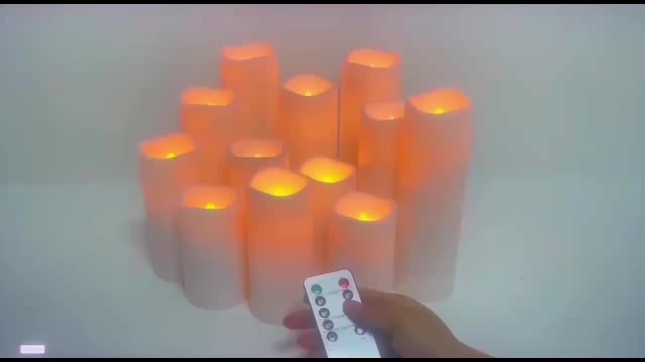 24 Indoor Outdoor Flameless Candles/set, LED Candles, With 4 Remote Controls And Timer (4 "high 5" "6" *2). 2"") Halloween Wedding Decoration, Home Decoration, Gift Giving, Battery Powered (no Plug)IP44