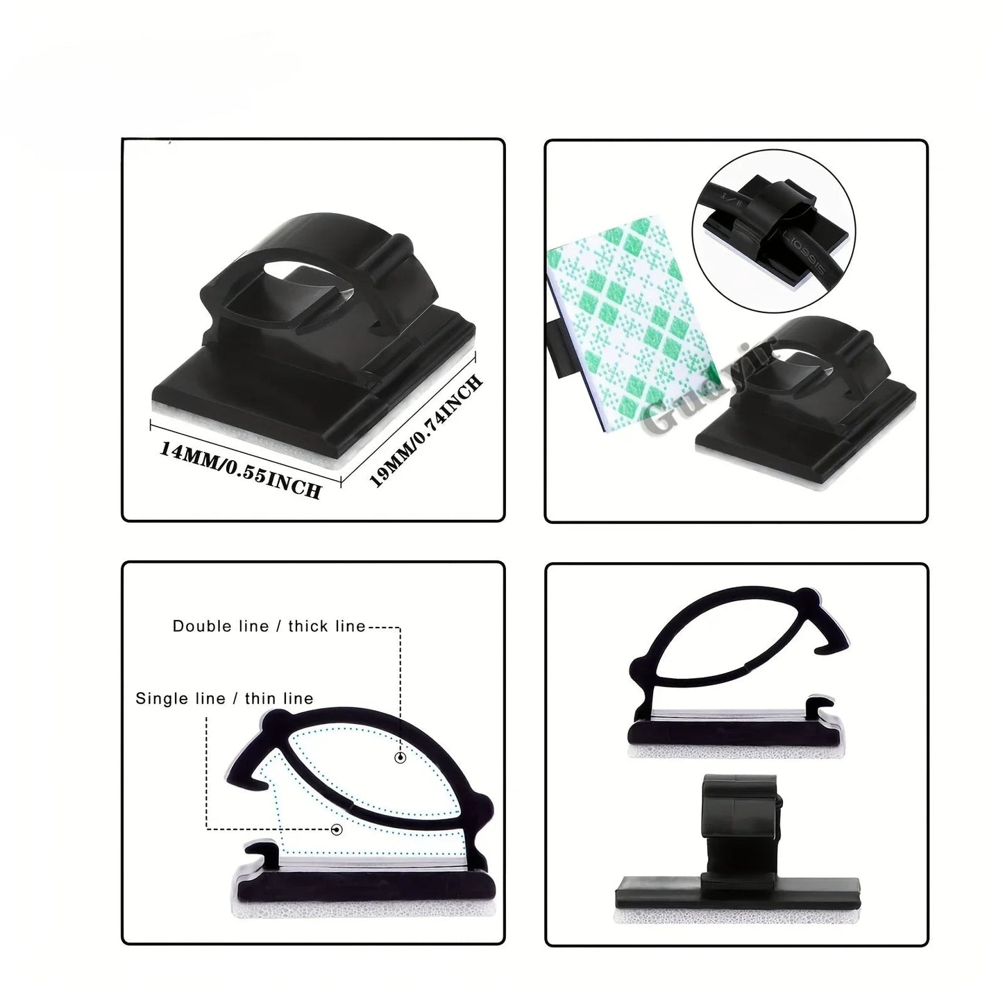 Cable Clips for Wire Management in Car, Office & Home - PureShop