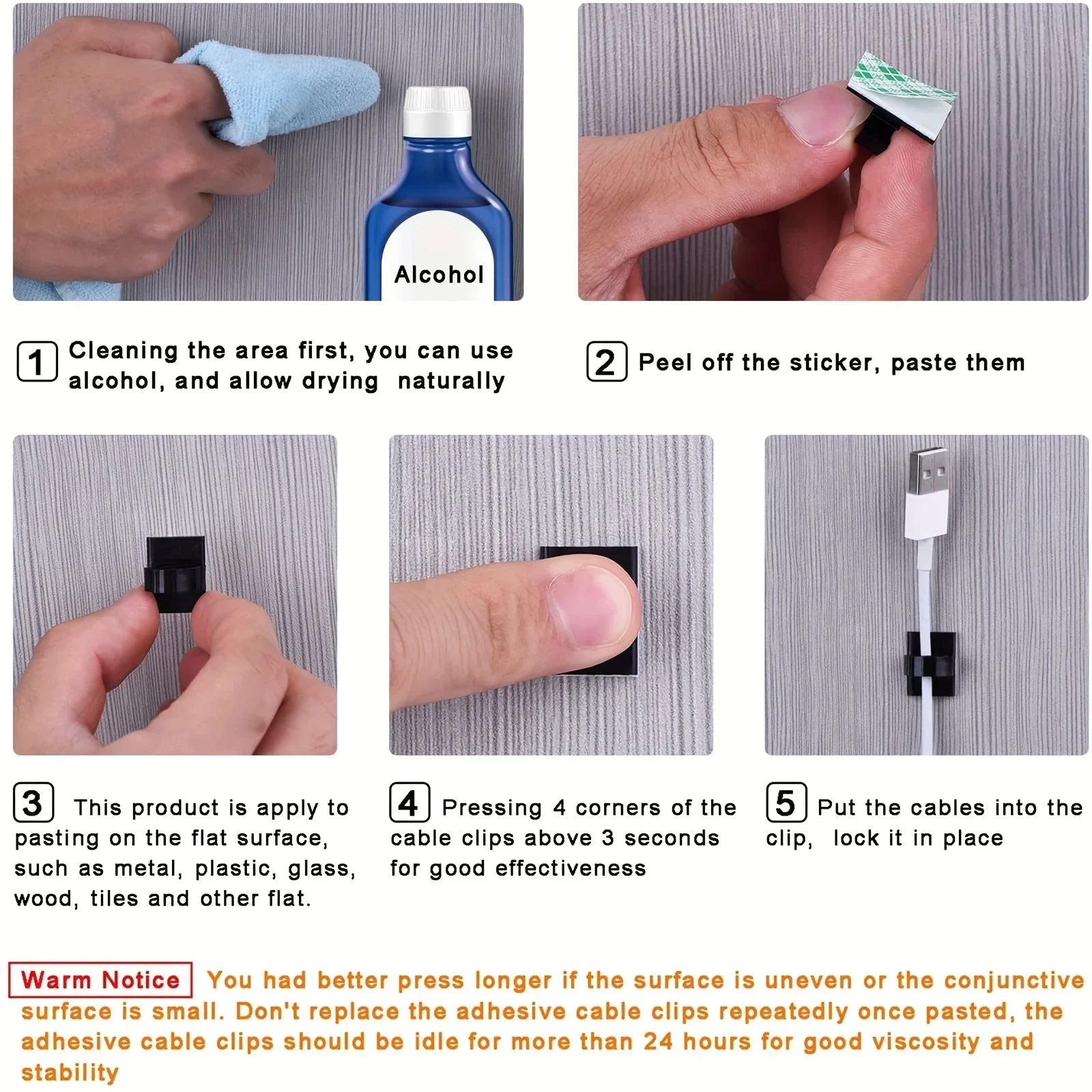 Cable Clips for Wire Management in Car, Office & Home - PureShop