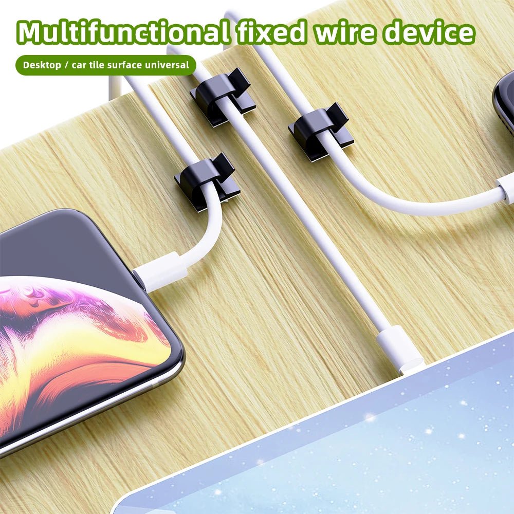 50pcs Self Adhesive Outdoor Cable Clips Light Clip Decoration Cord Management Clamps Cable For Fairy Light Car, Office And Home - PureShop