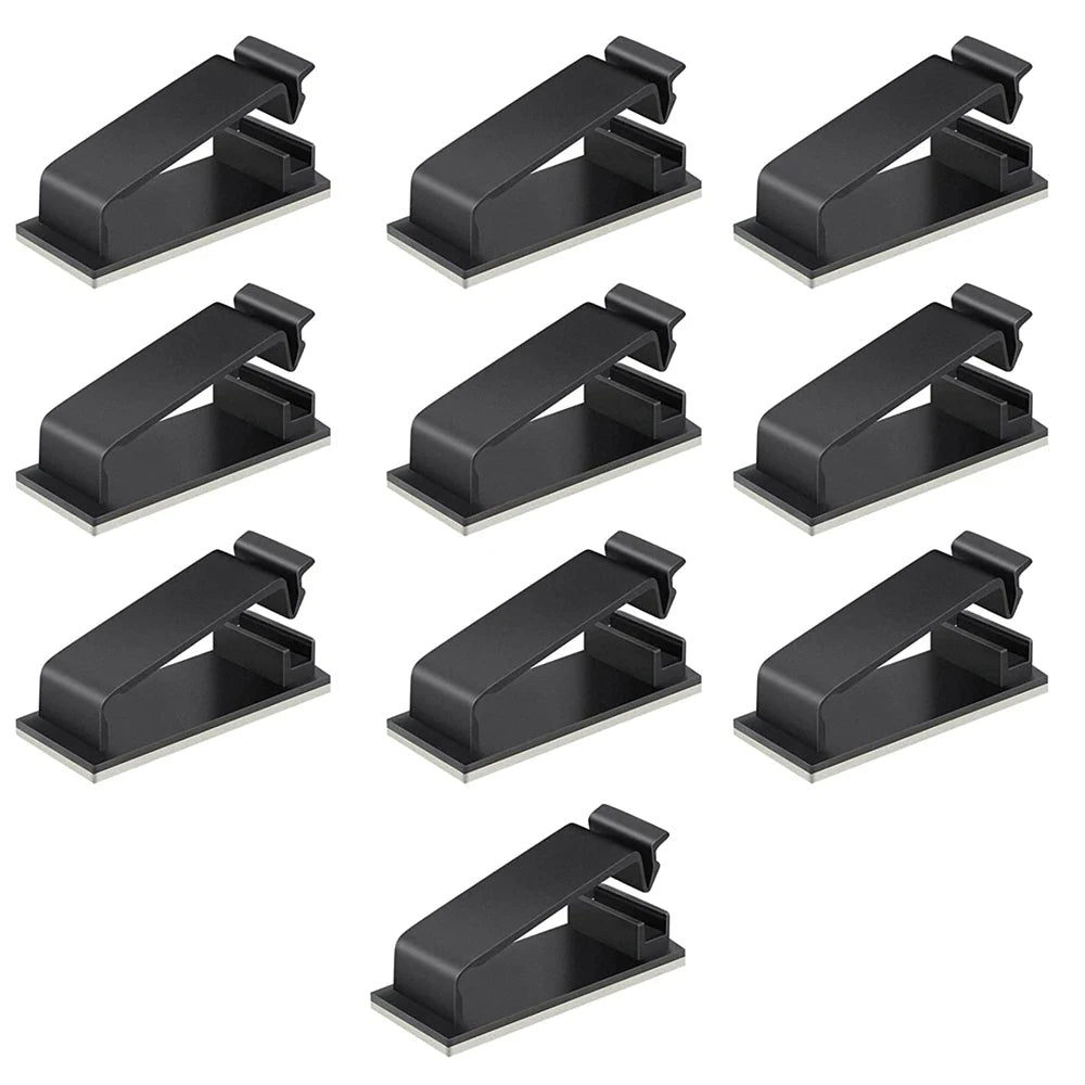 5/10Pcs Cable Clips Self Adhesive Cable Management Clips Cord Organizer Wire Clips Cord Holder for Appliances PC Home Office - PureShop