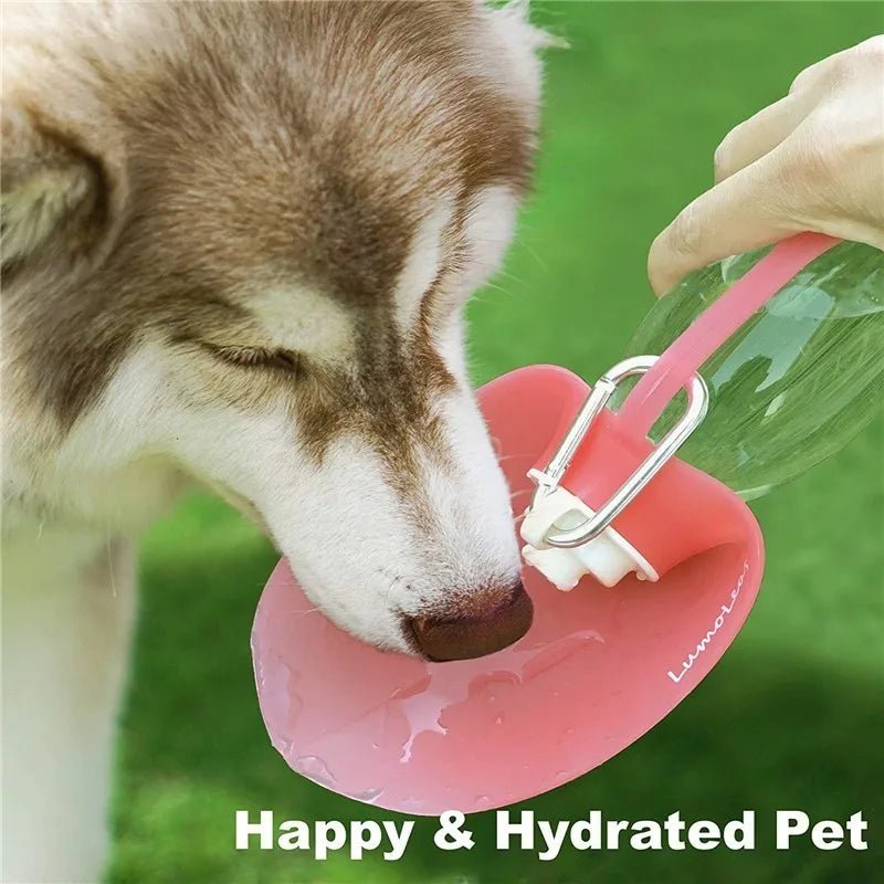 580ml Dog Water Bottle for Walking, Pet Water Dispenser Feeder Container Portable with Drinking Cup Bowl Outdoor Hiking, Travel - PureShop