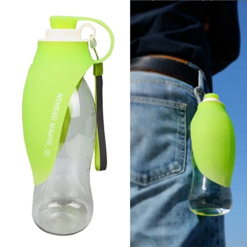 580ml Dog Water Bottle for Walking, Pet Water Dispenser Feeder Container Portable with Drinking Cup Bowl Outdoor Hiking, Travel - PureShop