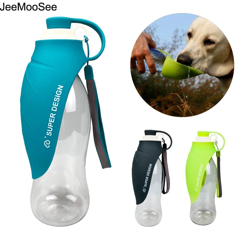 580ml Dog Water Bottle for Walking, Pet Water Dispenser Feeder Container Portable with Drinking Cup Bowl Outdoor Hiking, Travel - PureShop