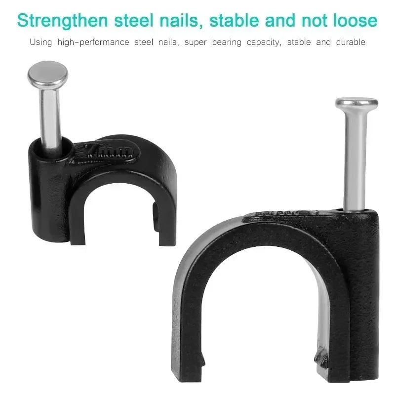 600-Pack Cable Clips for Organizing Cords, Plant Climbing & Wall Mounting - PureShop