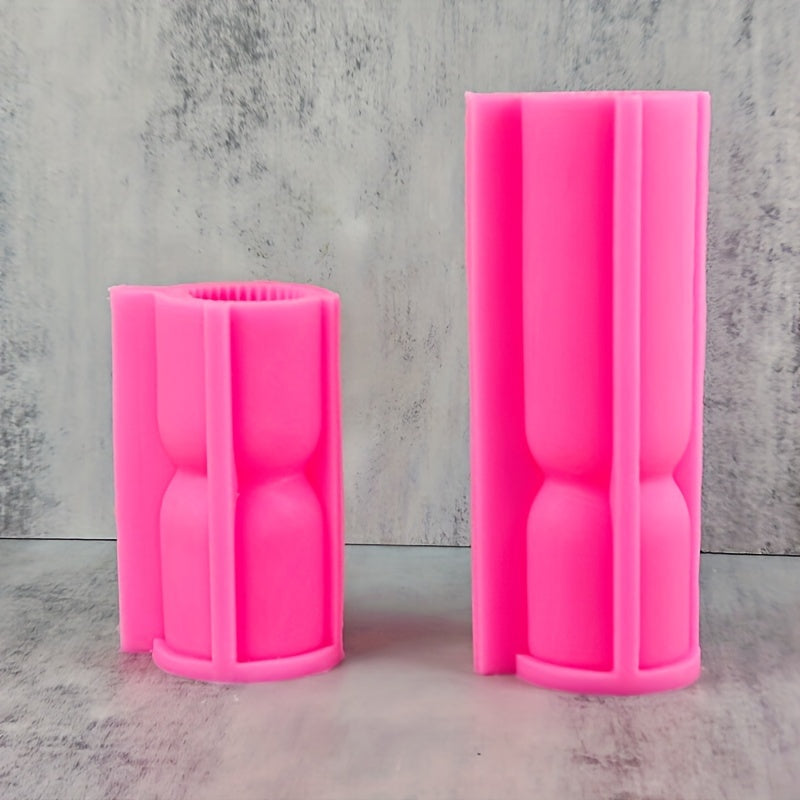 2pcs Premium Silicone Mold for Geometric Stripe Cylindrical and Tall Pillar Candles