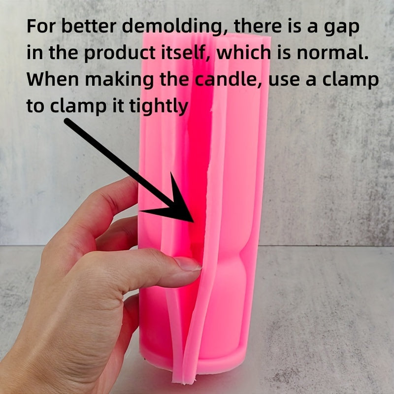 2pcs Premium Silicone Mold for Geometric Stripe Cylindrical and Tall Pillar Candles