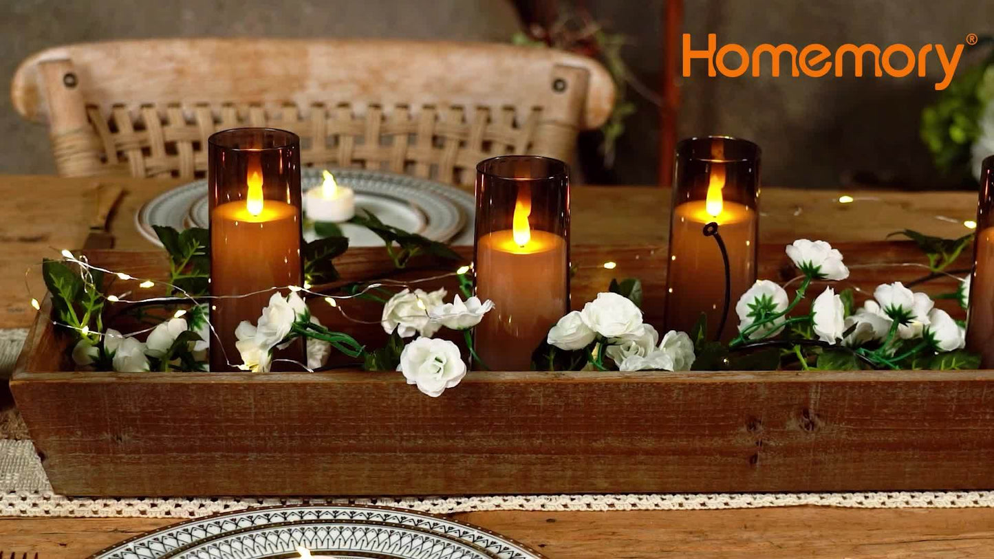 9pcs Flameless Candles, Flickering LED Pillar Candles, Battery Operated Candles with Remote & Timer, Decorative, Valentine's Day, Wedding, Home Decoration, Halloween, Christmas, Best for Christmas