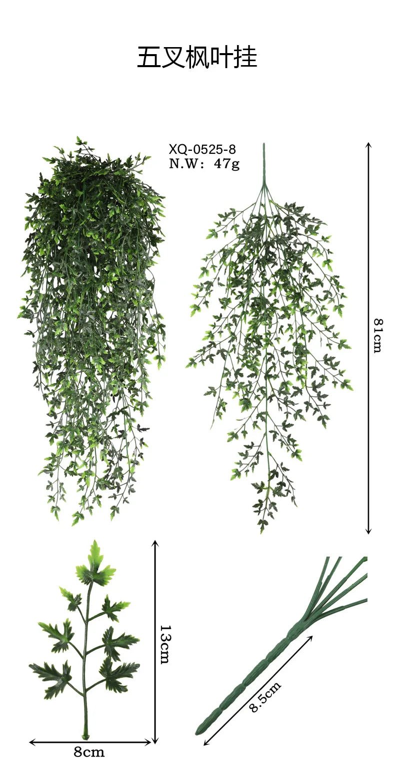 Persian Fern Leaves Hanging Plant Home Decor - PureShop