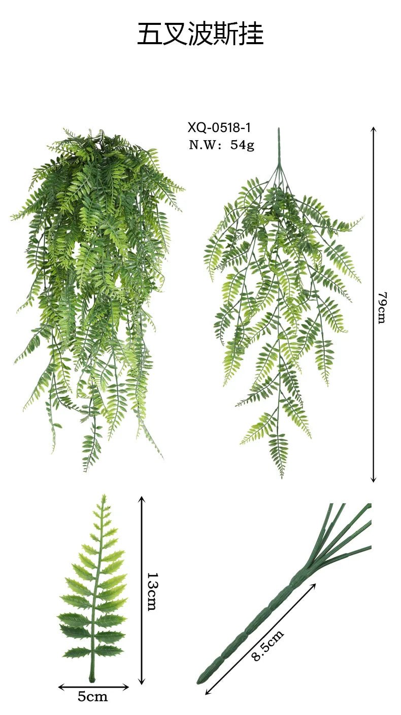 Persian Fern Leaves Hanging Plant Home Decor - PureShop