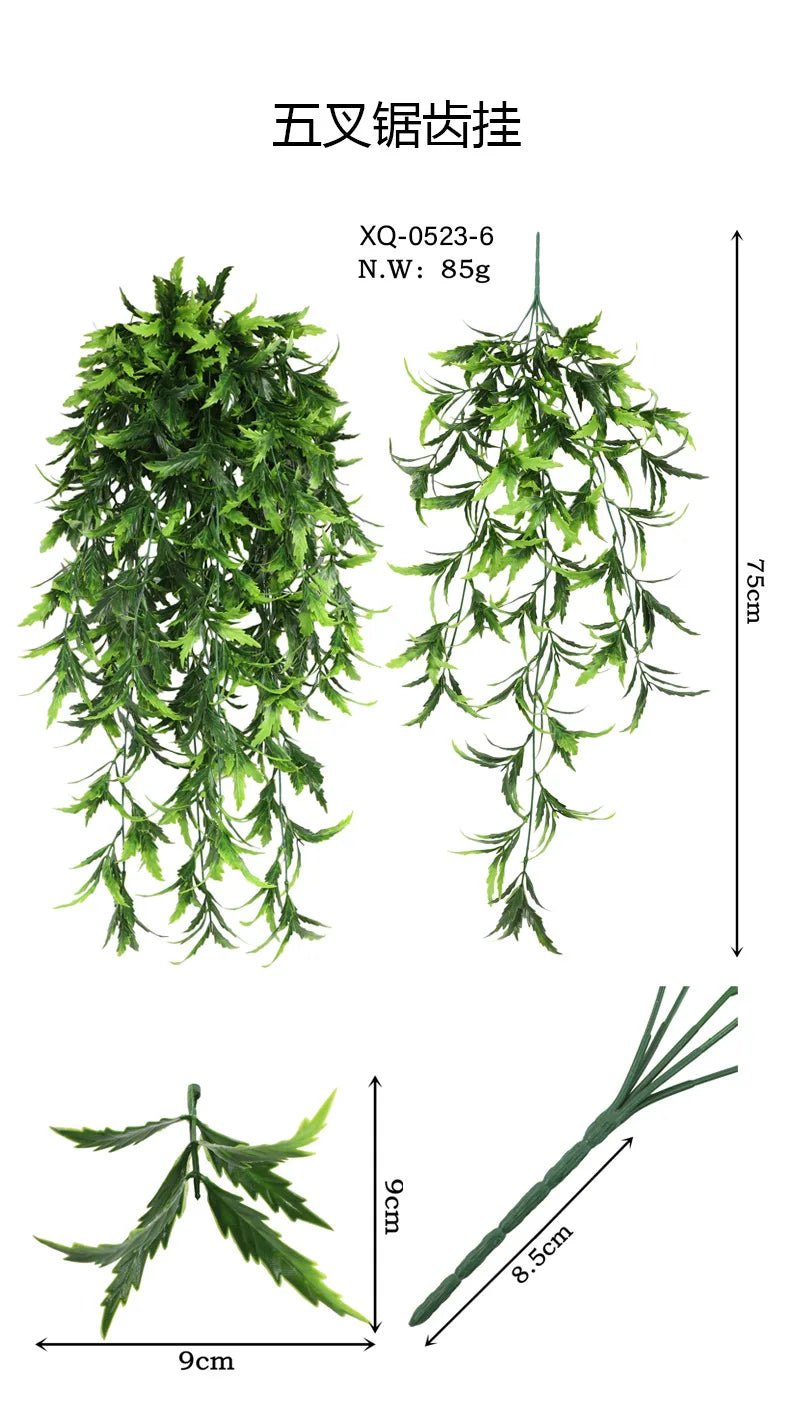 Persian Fern Leaves Hanging Plant Home Decor - PureShop