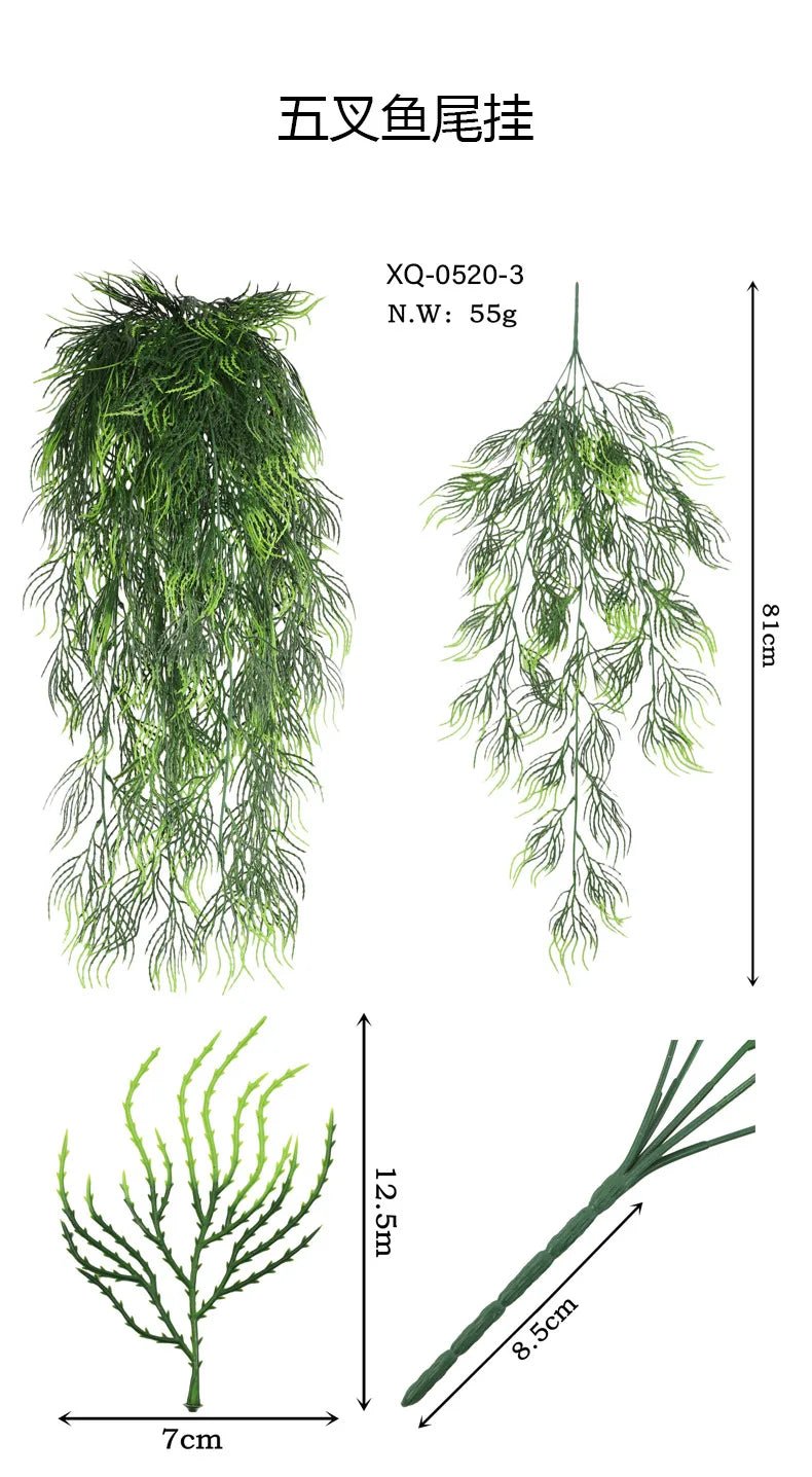 Persian Fern Leaves Hanging Plant Home Decor - PureShop