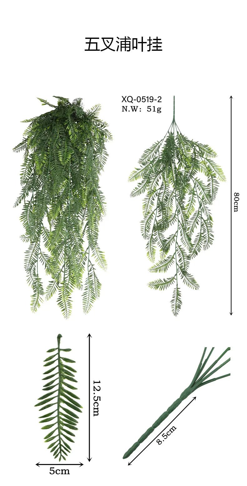 Persian Fern Leaves Hanging Plant Home Decor - PureShop