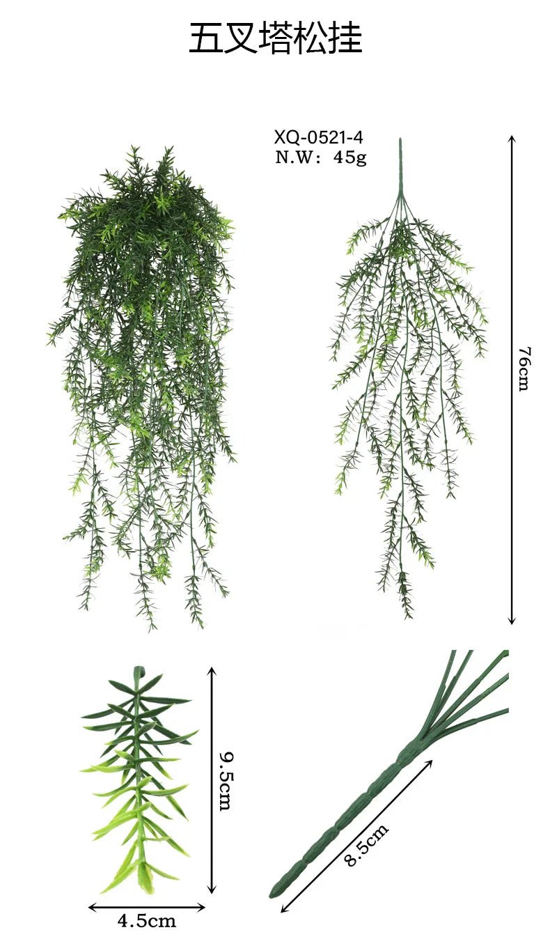 Persian Fern Leaves Hanging Plant Home Decor - PureShop