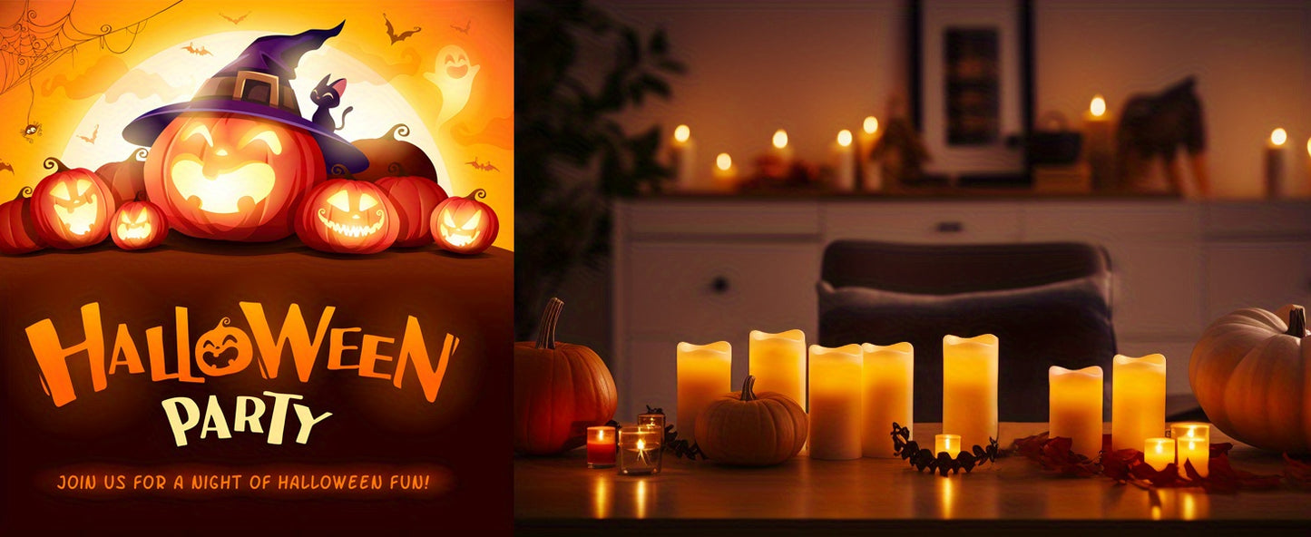 24 Indoor Outdoor Flameless Candles/set, LED Candles, With 4 Remote Controls And Timer (4 "high 5" "6" *2). 2"") Halloween Wedding Decoration, Home Decoration, Gift Giving, Battery Powered (no Plug)IP44