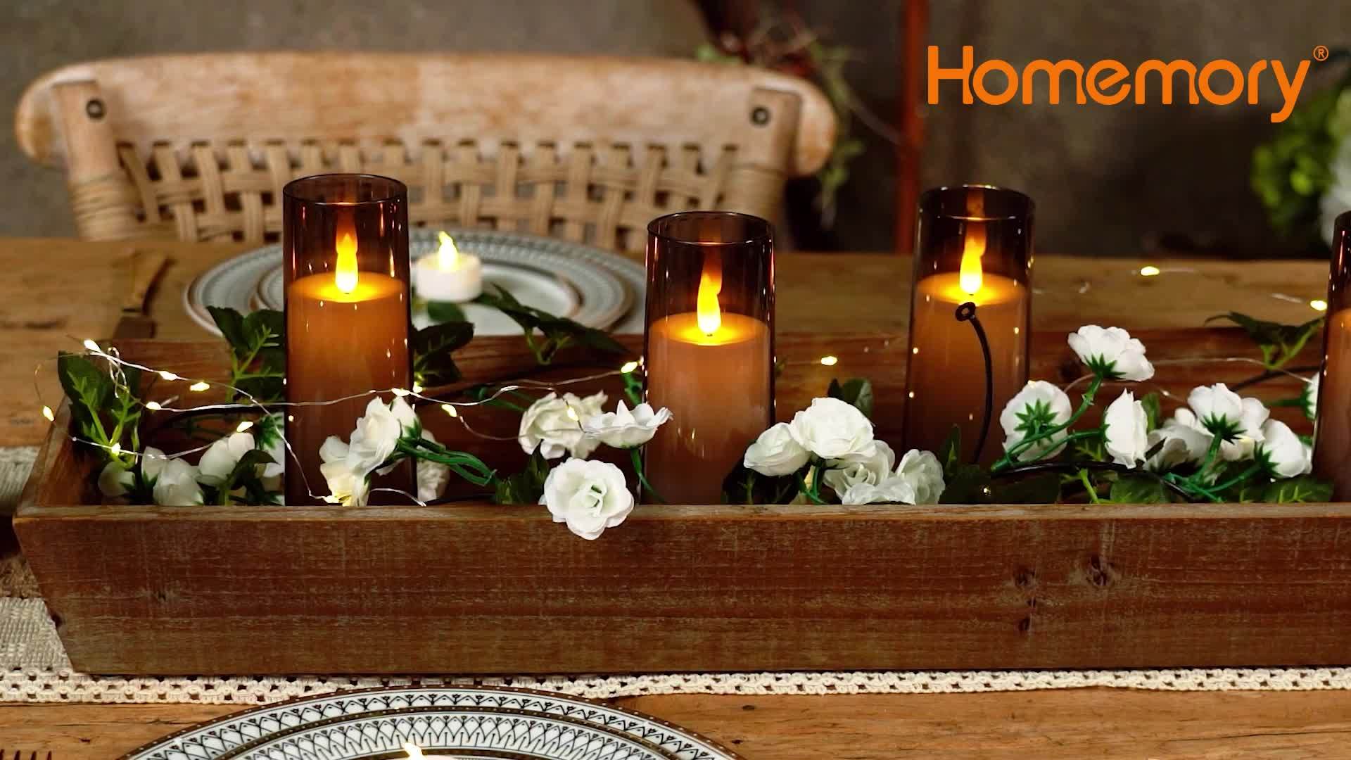 9pcs Flameless LED Pillar Candles with Remote - PureShop