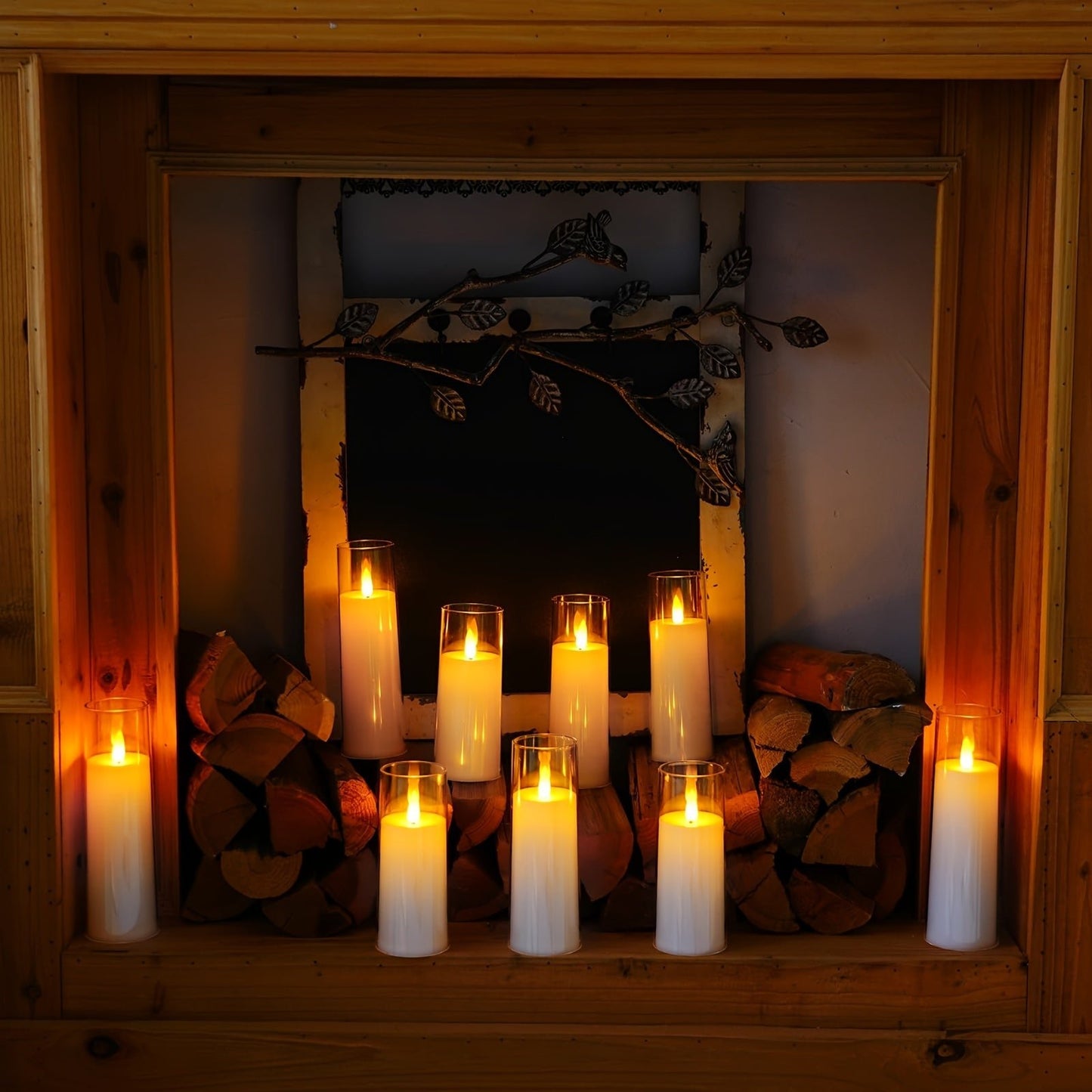 9pcs Flameless LED Pillar Candles with Remote - PureShop