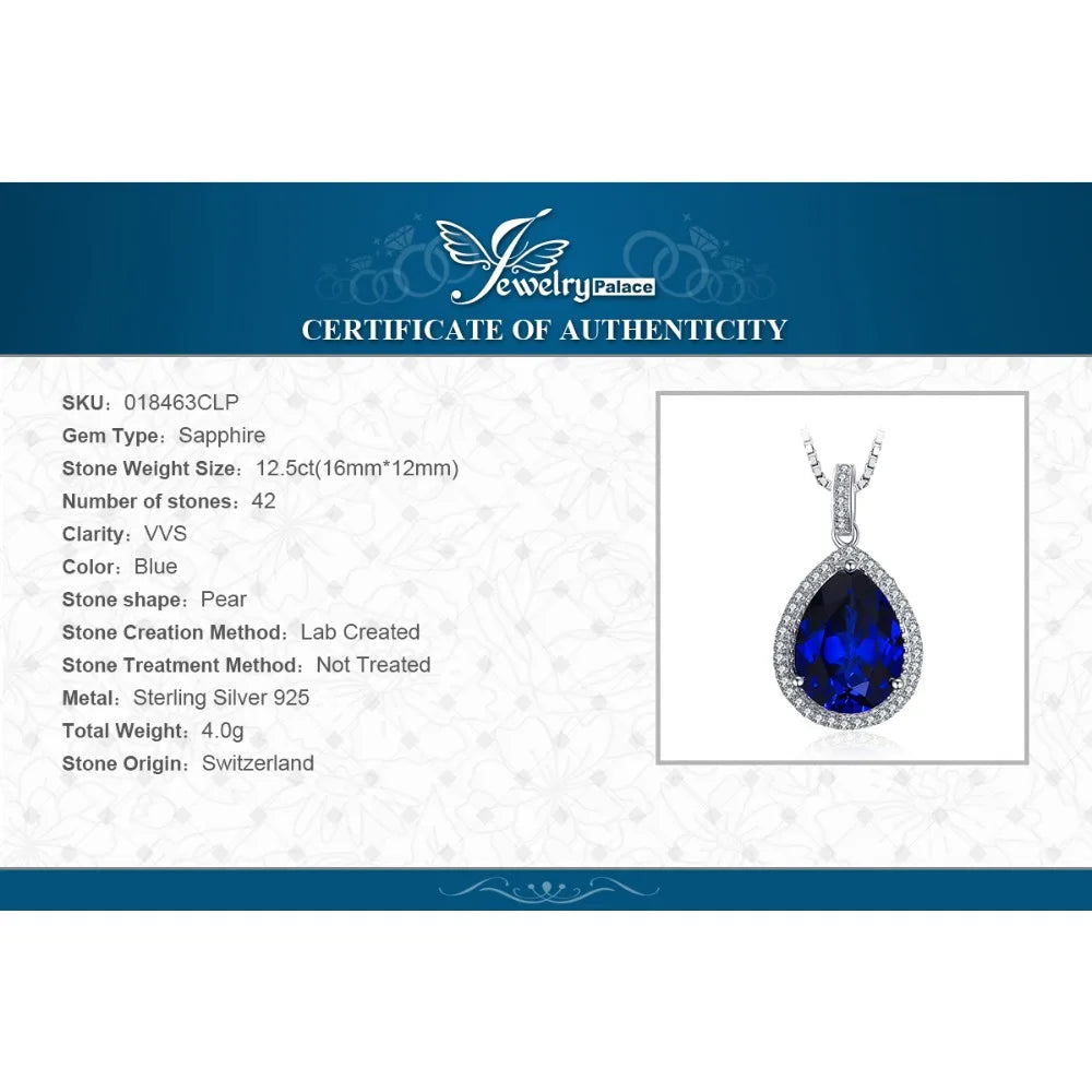 JewelryPalace 12ct  Huge Created Blue Sapphire