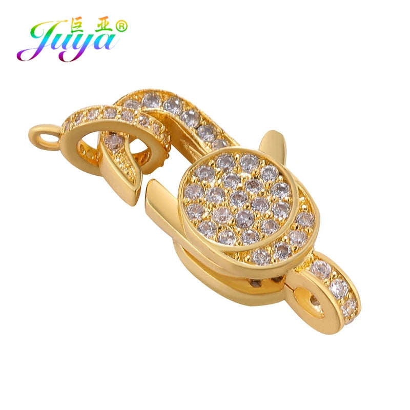 Juya 18K Real Gold Plated Lock Clasps Supplies