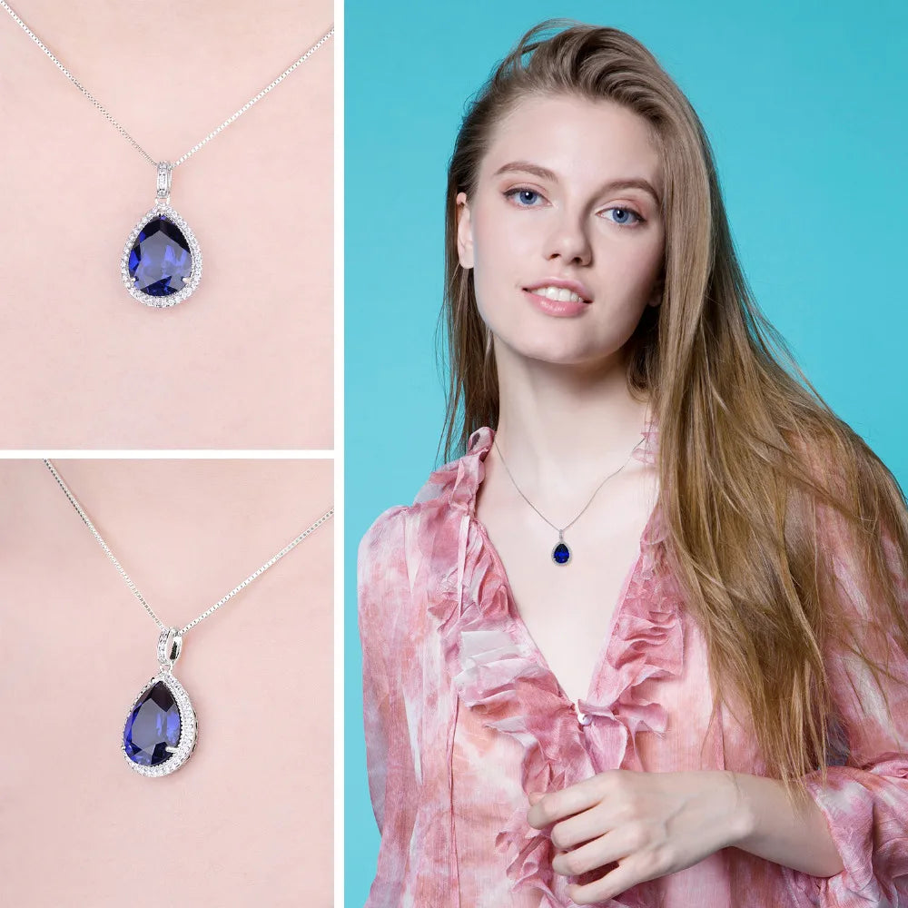 JewelryPalace 12ct  Huge Created Blue Sapphire