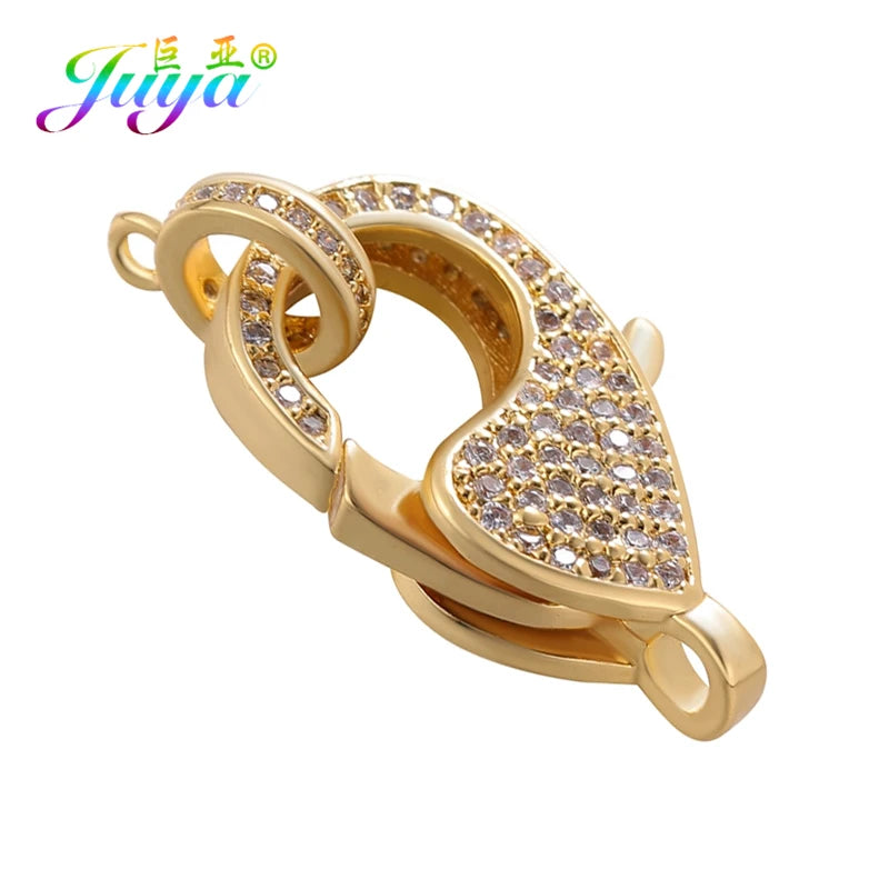 Juya 18K Real Gold Plated Lock Clasps Supplies