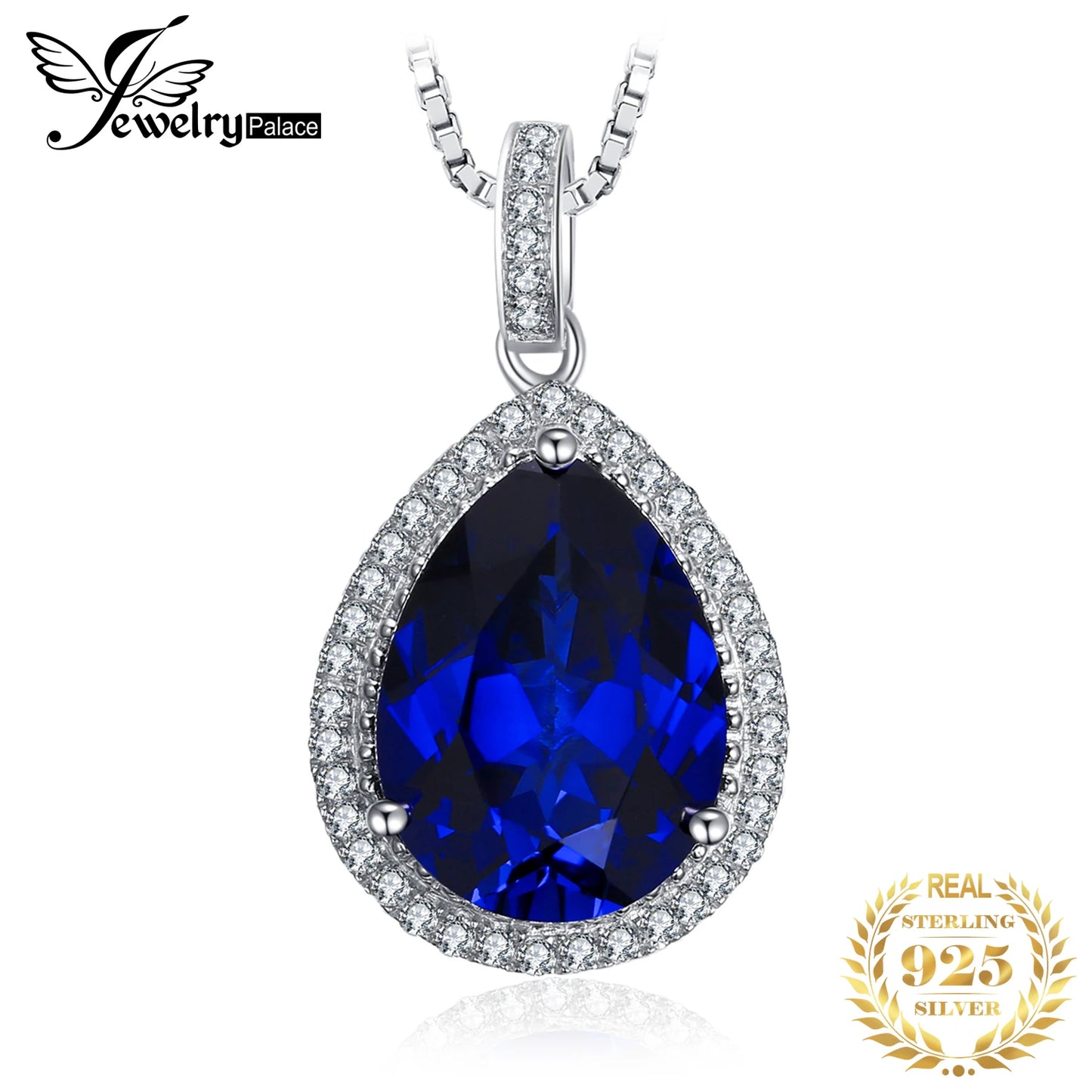 JewelryPalace 12ct  Huge Created Blue Sapphire