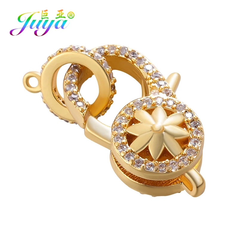 Juya 18K Real Gold Plated Lock Clasps Supplies