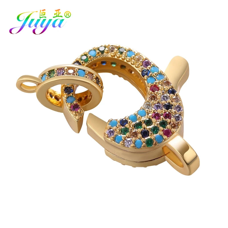 Juya 18K Real Gold Plated Lock Clasps Supplies