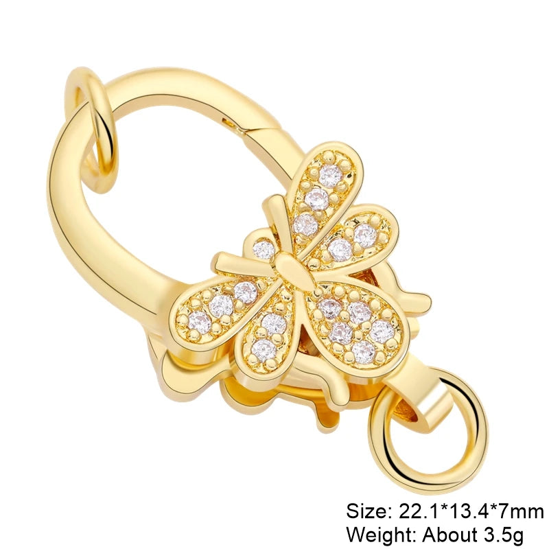 Juya 18K Real Gold Plated Lock Clasps Supplies