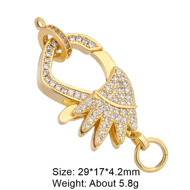 Juya 18K Real Gold Plated Lock Clasps Supplies