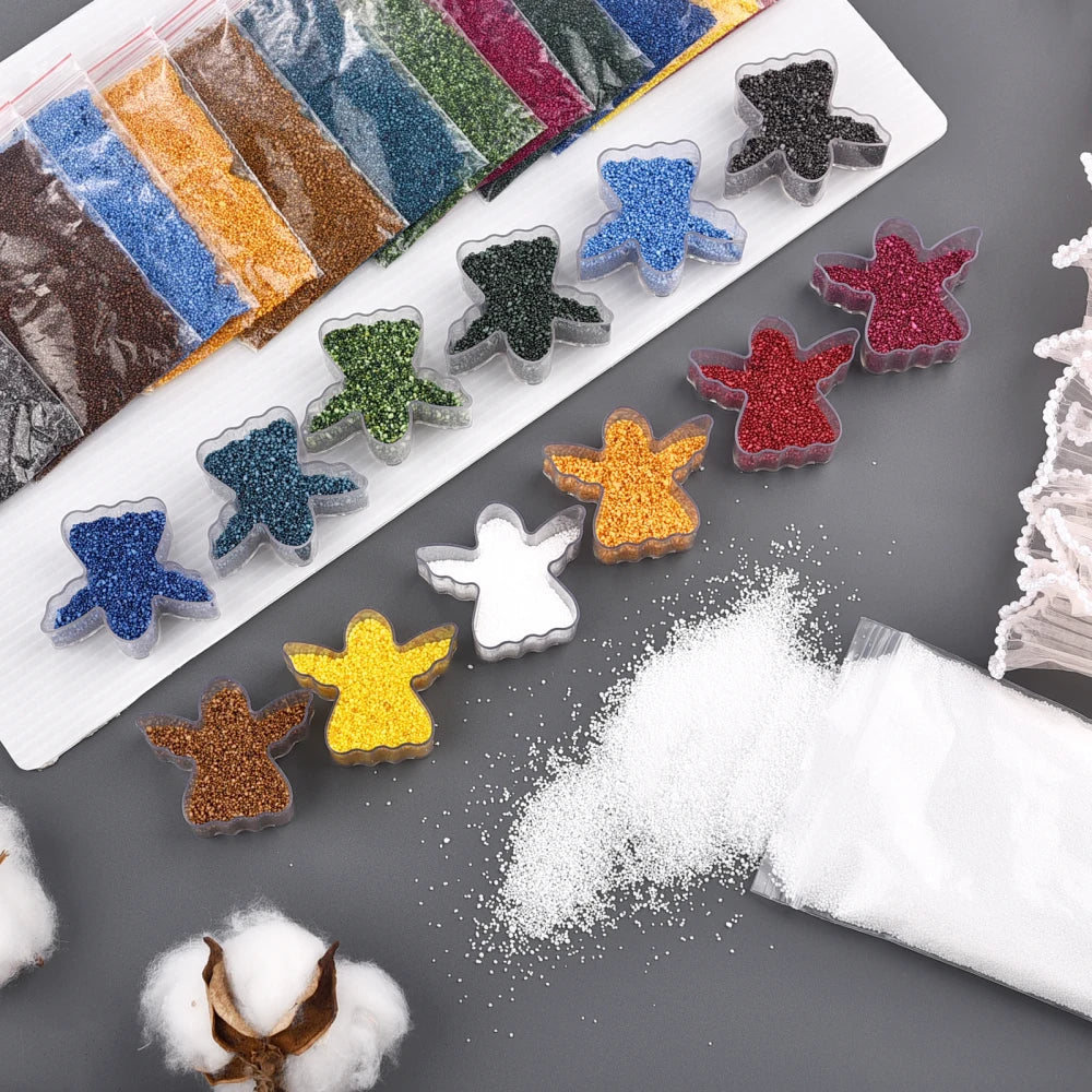10/50g Sand Wax Natural Wax For Candle Colorful Sand Wax Candle DIY Decor Sand Painting Candle Making Dye Snowflake Wax Supplies