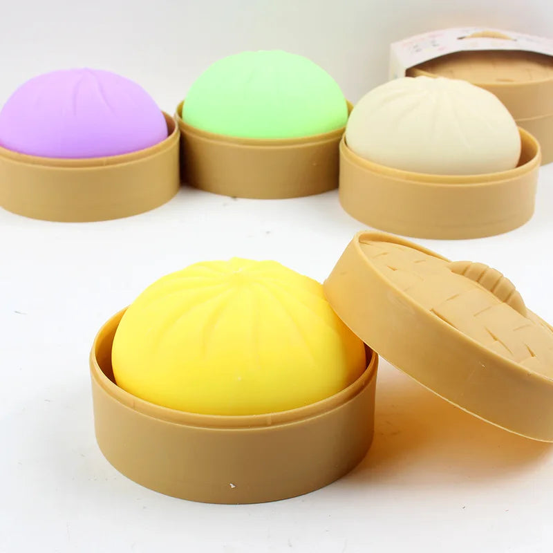 Colorful Giant Squishy Dumplings Stress Relief Fidget Toy Simulation Food Steamed Stuffed Bun Dough Toys Slow-rise Squeeze Toy