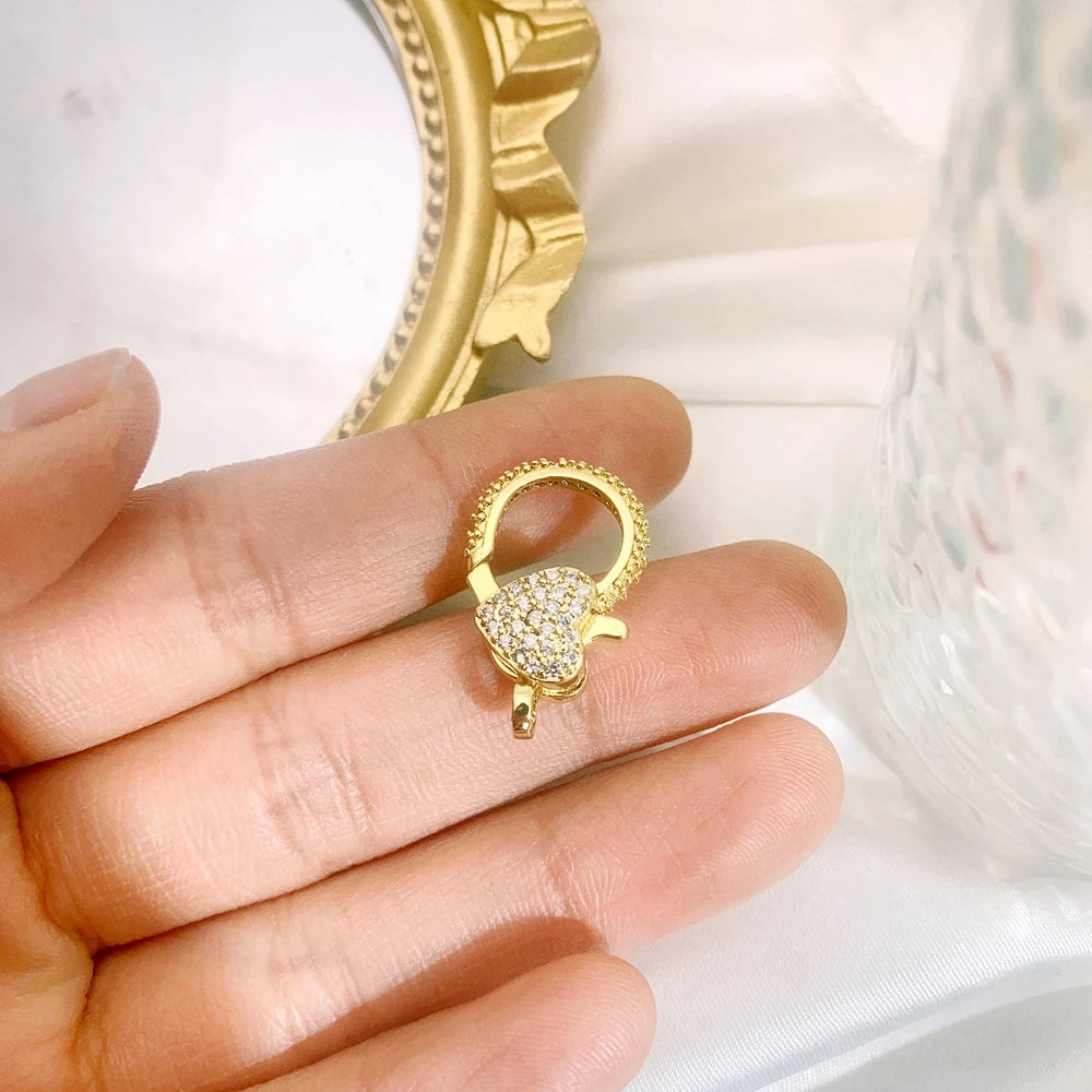 Juya 18K Real Gold Plated Lock Clasps Supplies