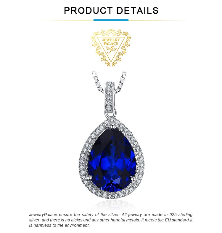 JewelryPalace 12ct  Huge Created Blue Sapphire