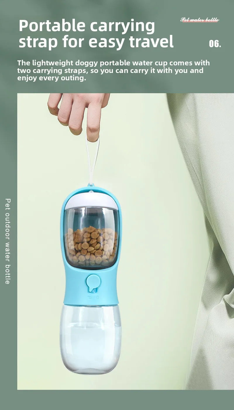 Dog Water Bottle for Dogs Cats Food Feeder Bowls Outdoor Travel Leakproof Puppy Drinking Container Water Dispenser for Pets