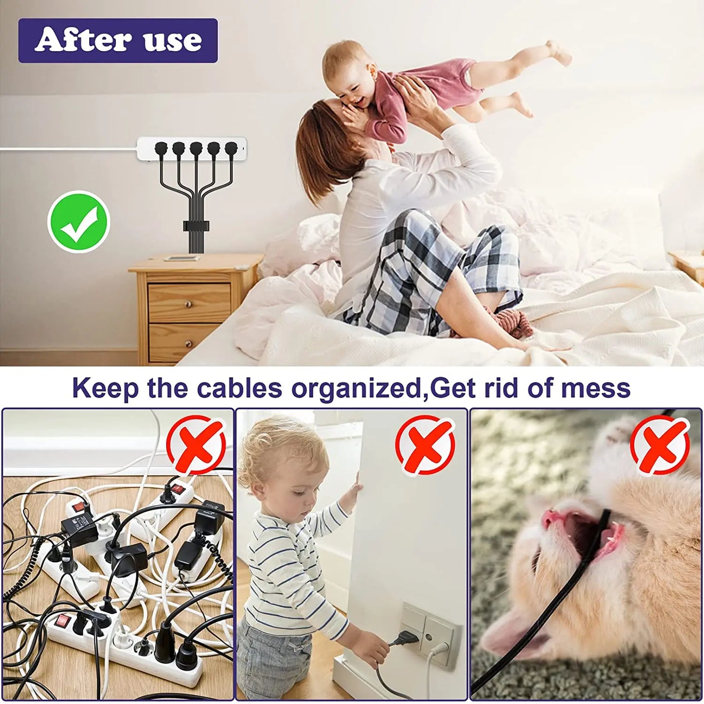 5/10Pcs Cable Clips Self Adhesive Cable Management Clips Cord Organizer Wire Clips Cord Holder for Appliances PC Home Office