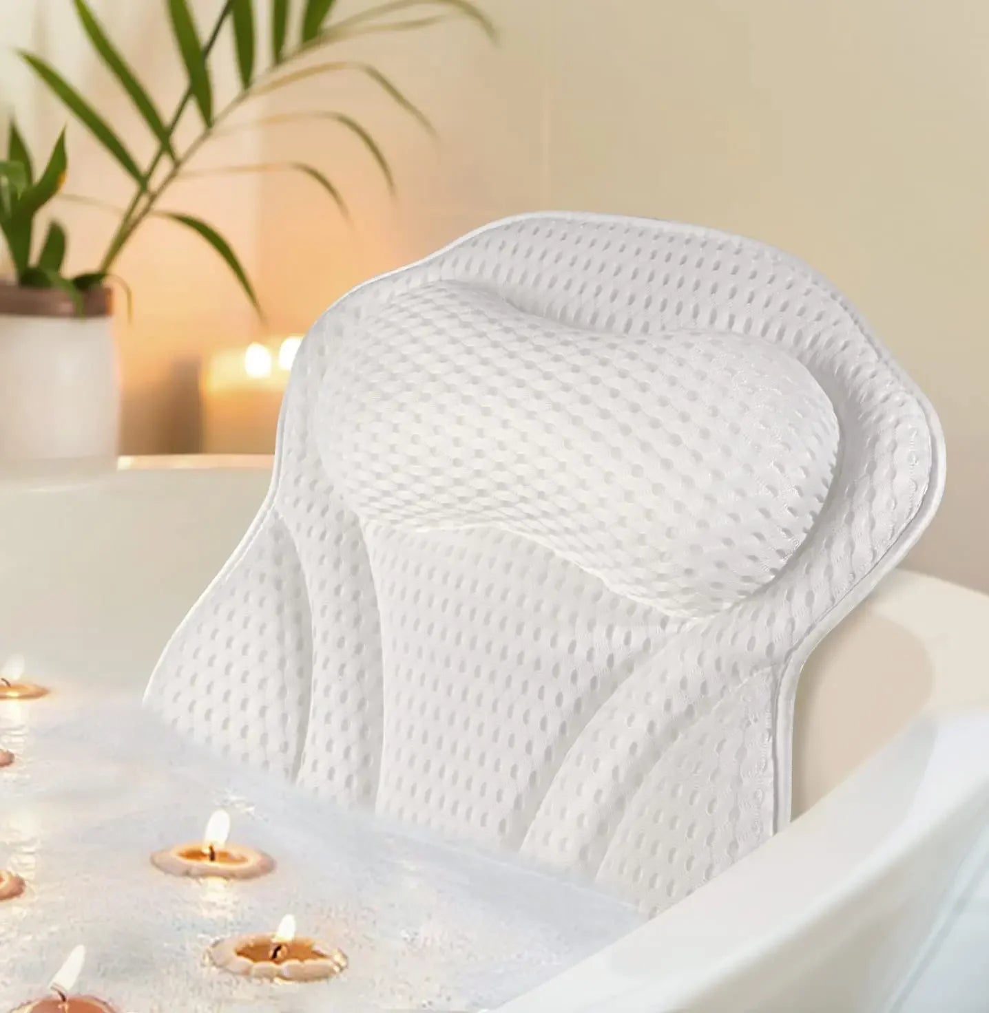 Bathtub Pillow for Tub, Bath Pillow for Neck & Back Support