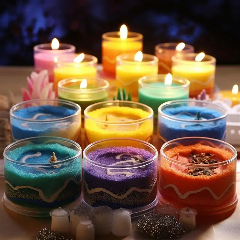 10G/50G Colorful Combustible Sand Wax Handmade Aromatherapy Candle DIY Creative Sand Painting Pillar Wax Handcraft Festival Gift