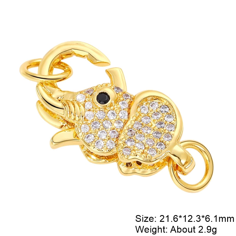Juya 18K Real Gold Plated Lock Clasps Supplies