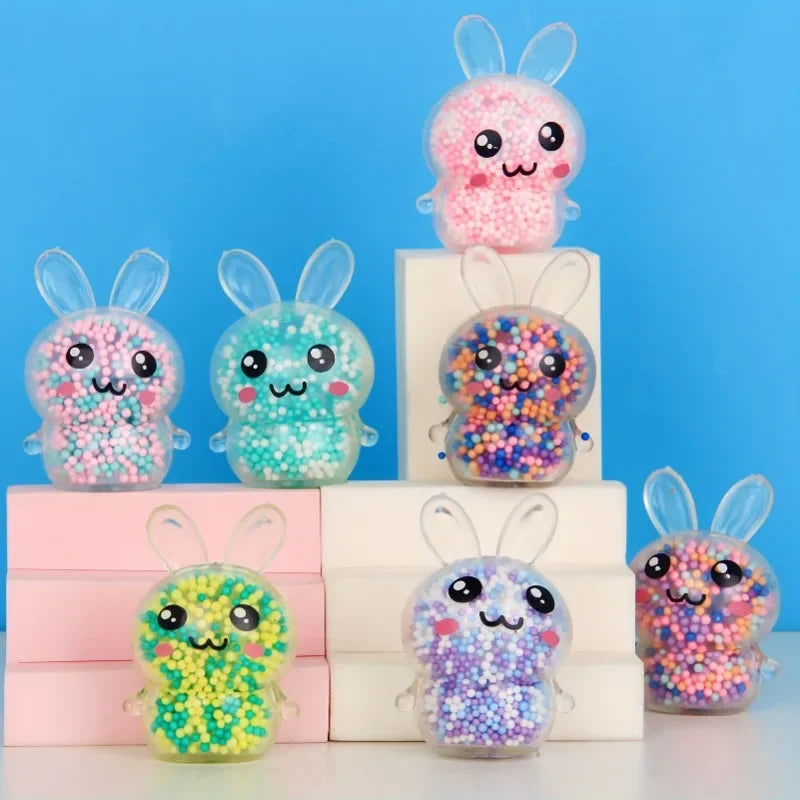 Squishy Bunny  - Random Color Soft Fidget Toy for Kids Girls, Easter Basket Stuffers, Sensory Anxiety Relief Gift