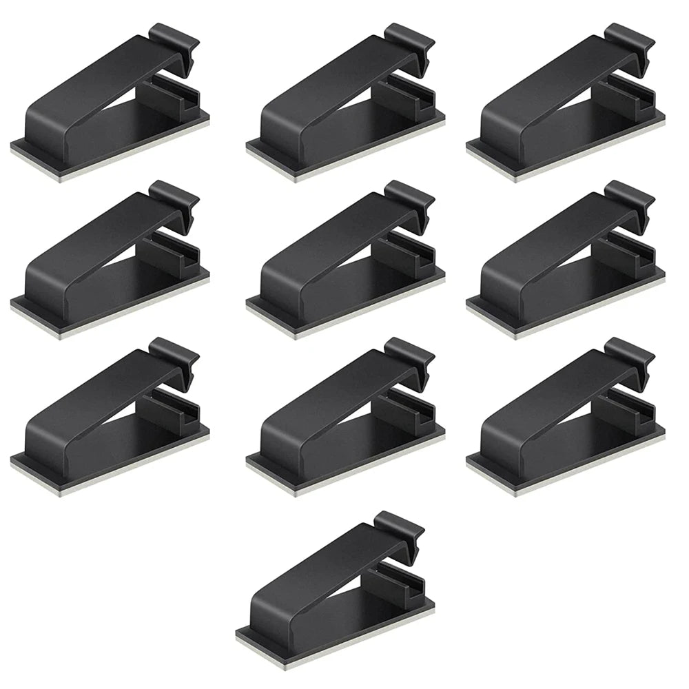 5/10Pcs Cable Clips Self Adhesive Cable Management Clips Cord Organizer Wire Clips Cord Holder for Appliances PC Home Office